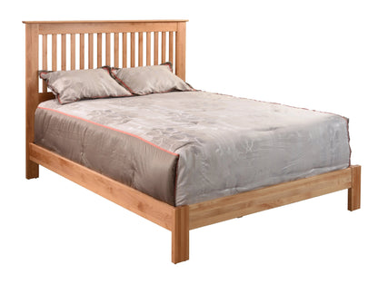 Alder Shaker Slat Bed with Low Footboard