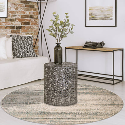 Alpine Grace Ivory Striped Area Rug