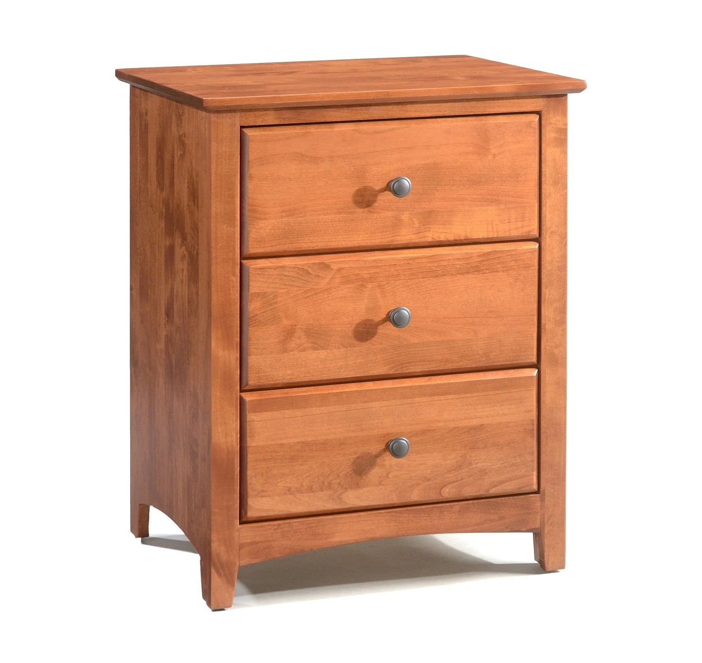 Alder Shaker 3 Drawer Wide Nightstand