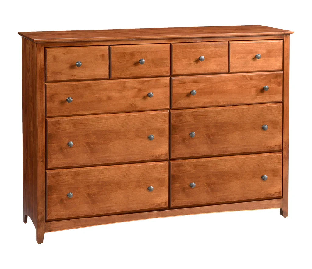 Alder Shaker 10 Drawer Dresser