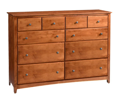 Alder Shaker 10 Drawer Dresser
